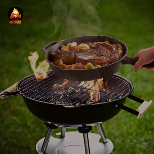 Sartén de Hierro Negro de 20 cm – Versatilidad y Control en Cada Asado