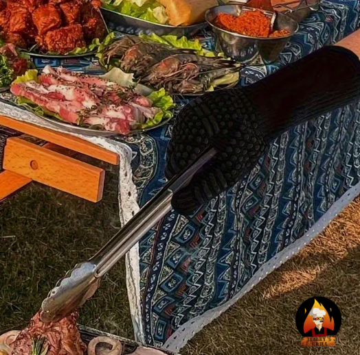 Par de guantes para BBQ Antideslizantes y Resistentes al Calor