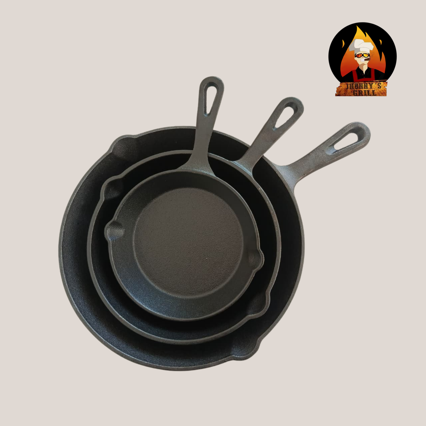 Sartén de Hierro Negro de 20 cm – Versatilidad y Control en Cada Asado